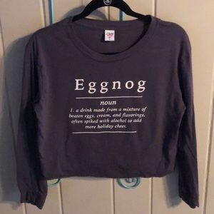 Dark Grey Long sleeved Belly shirt